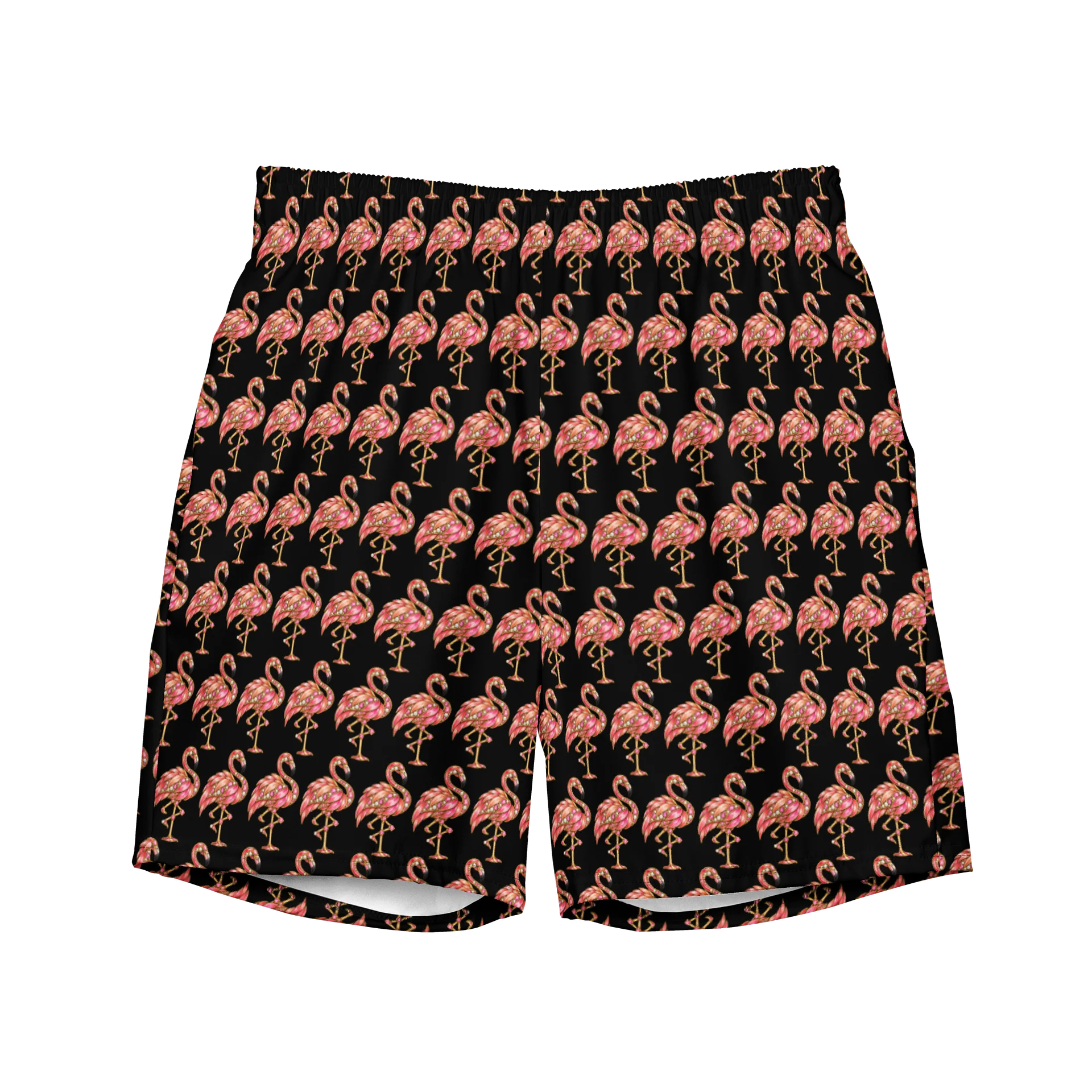 Pink Flamingo All-Over Print Swim Trunks product image (1)
