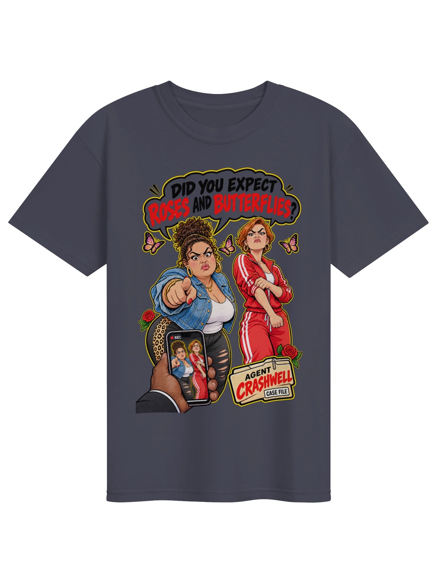 Roses & Butterflies — Agent Crashwell Graphic Tee product image (4)