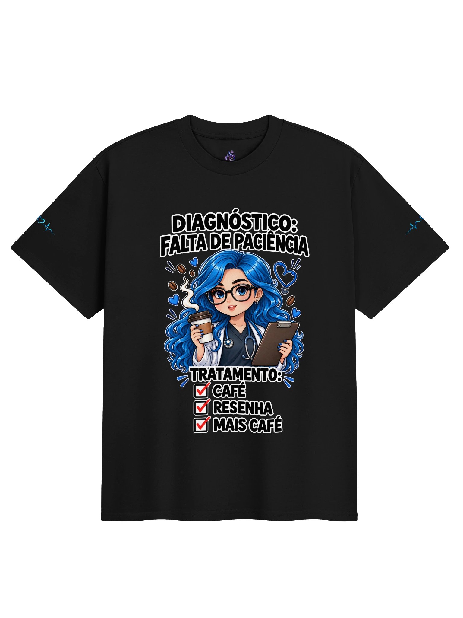 Camiseta Masculina | Diagnóstico: Falta de Paciência 😂💙 product image (1)