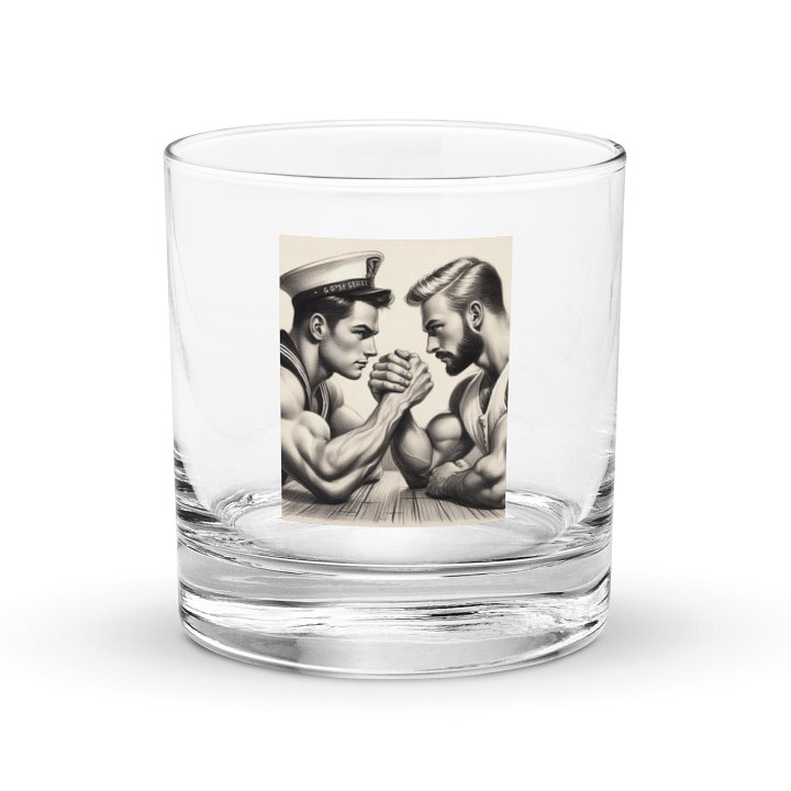 Up Close and Personal: Sailors – Tom of Finland Tribute Gay Pride Graphic Design Glass Tumbler product image (1)