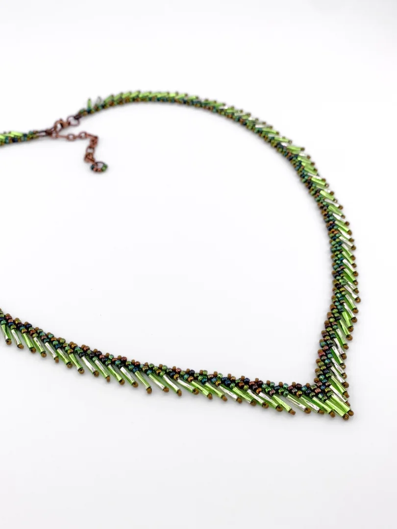 Beading Pattern - Bugle Fringe V Necklace product image (10)