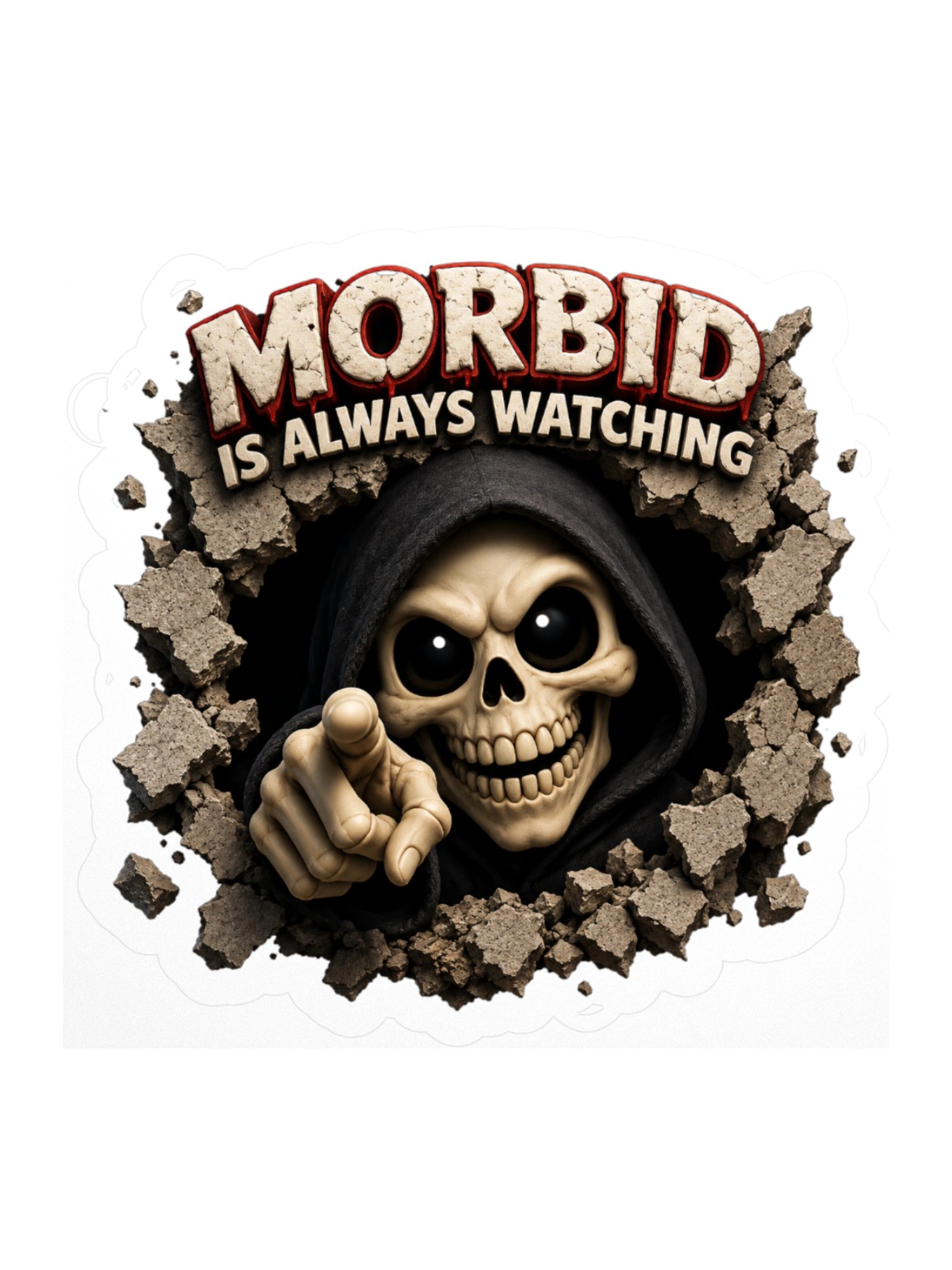 ''Morbid is Watching 2.0'' Kiss Cut Stickers product image (1)