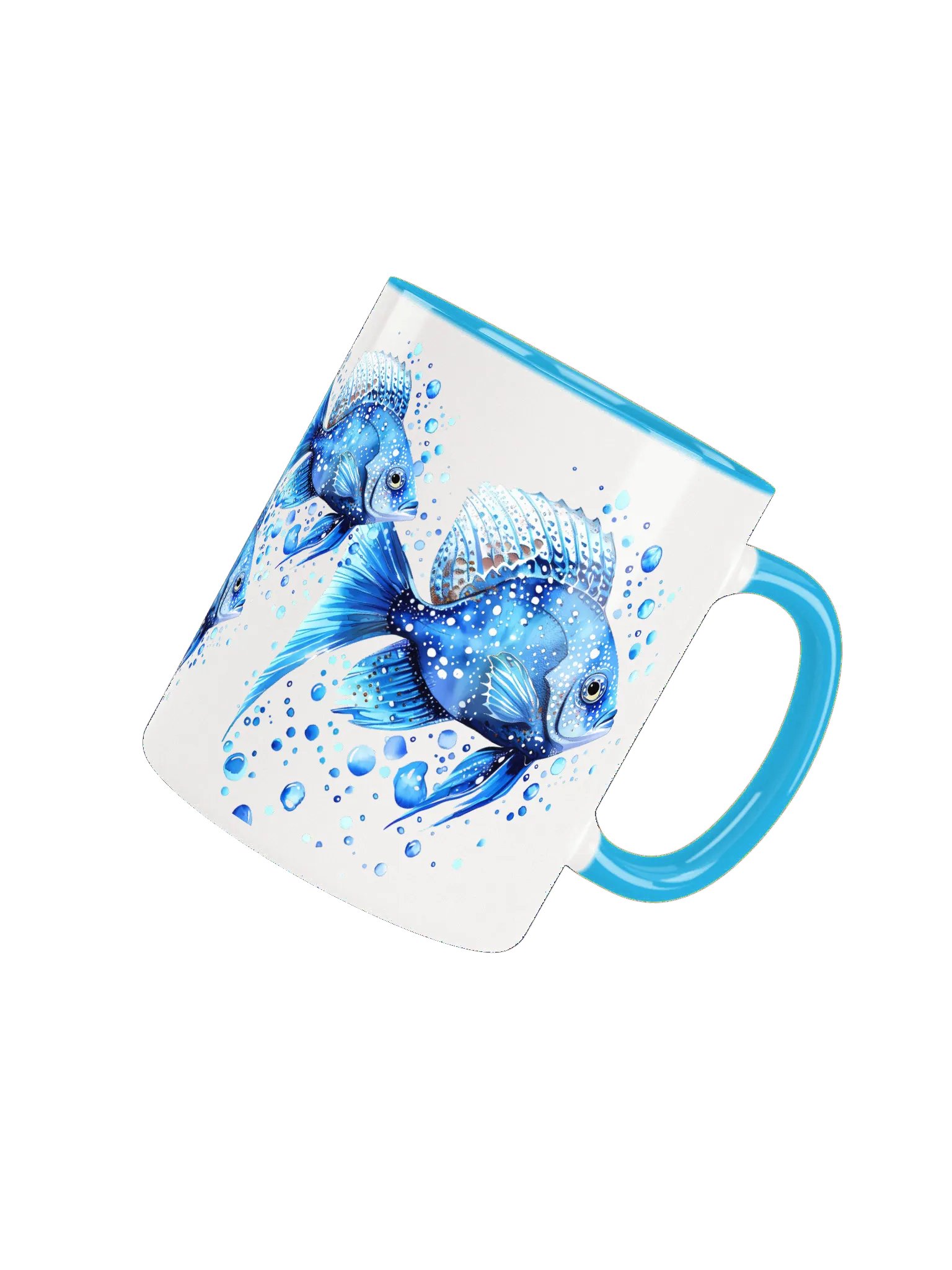 Shimmering Blue Fish Ceramic Mug product image (12)