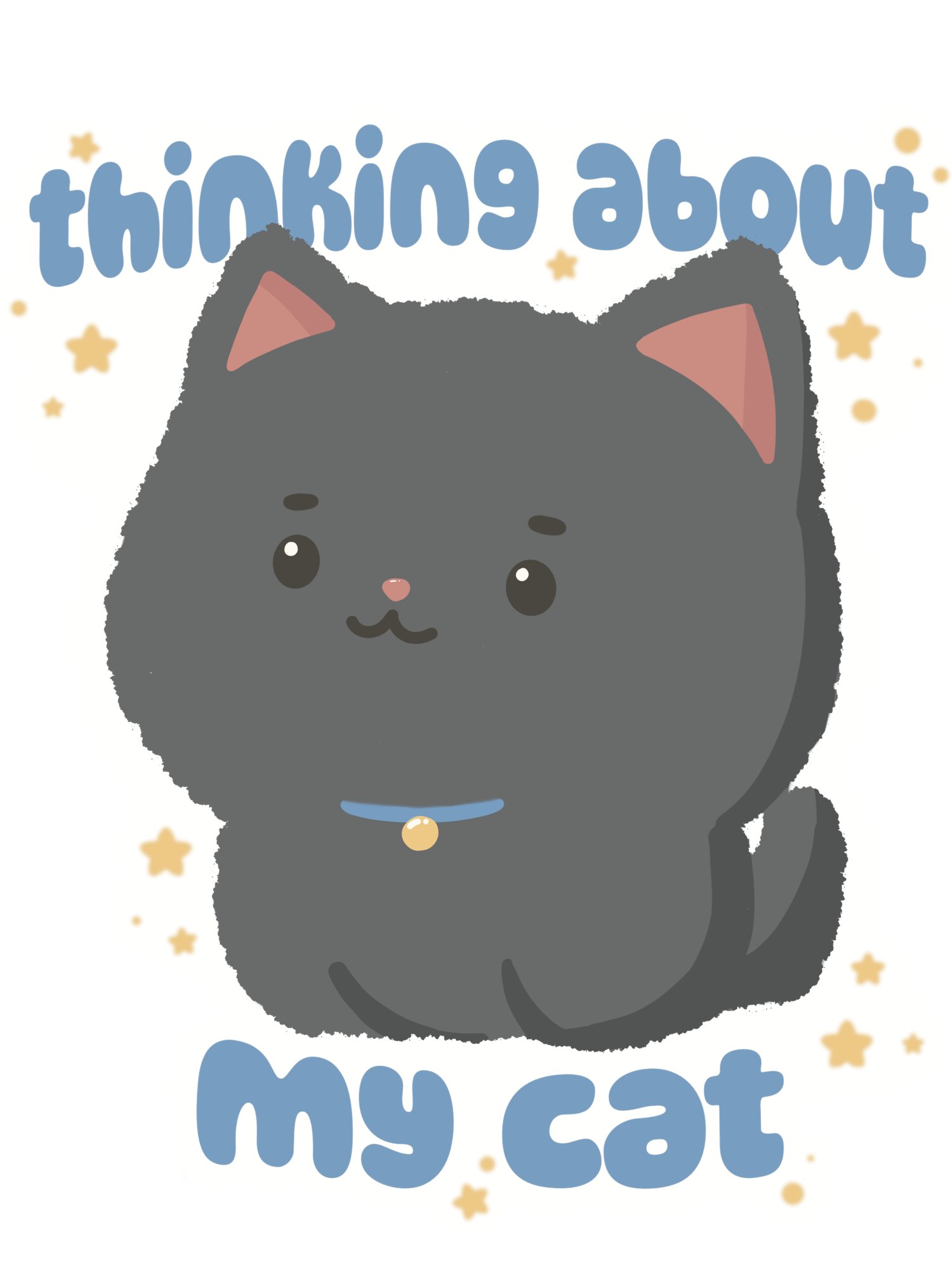 'Thinking About My Cat' Sticker product image (6)