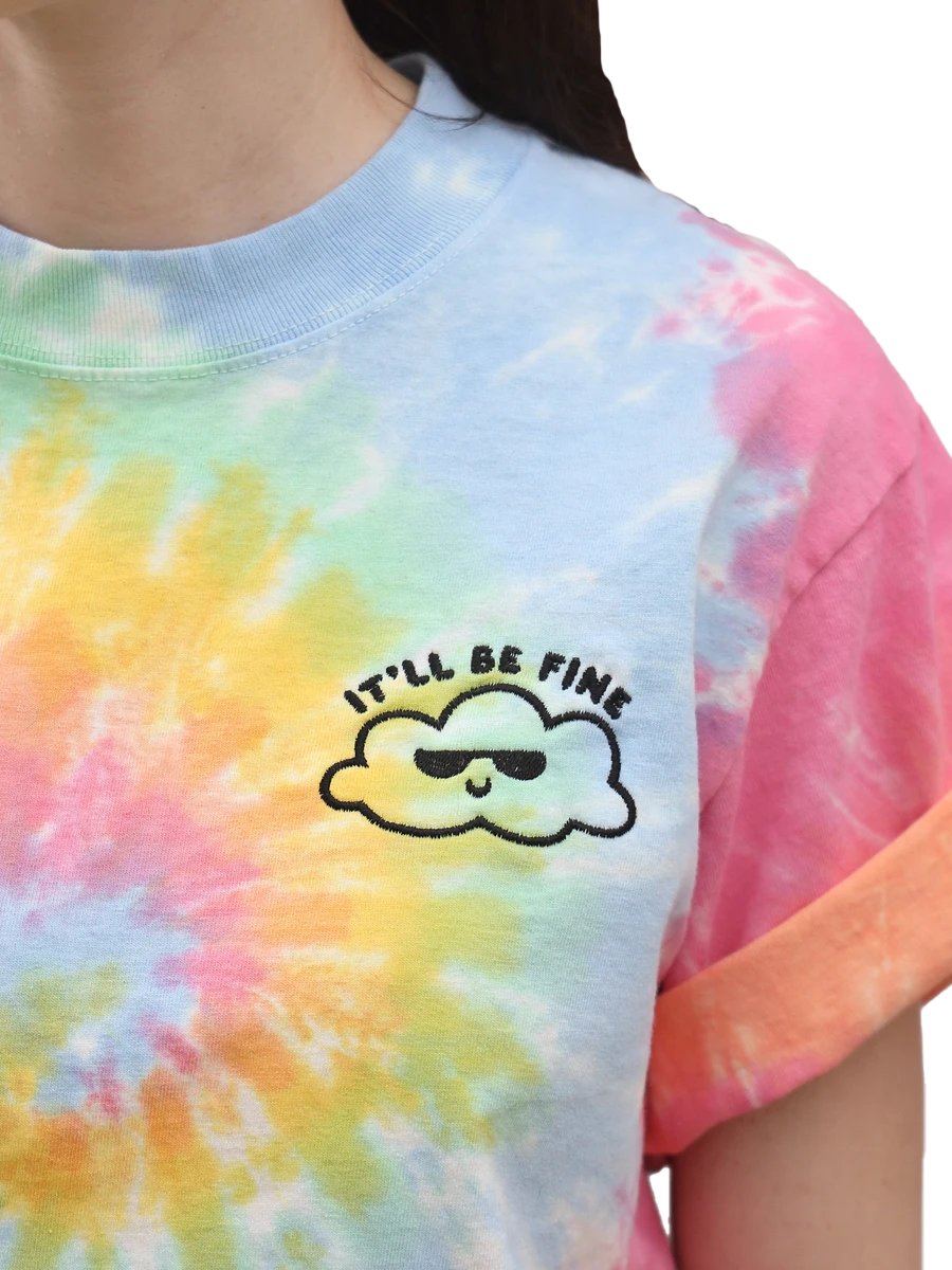 It'll Be Fine Tie Dye Tee - pastel (embroidered) product image (2)