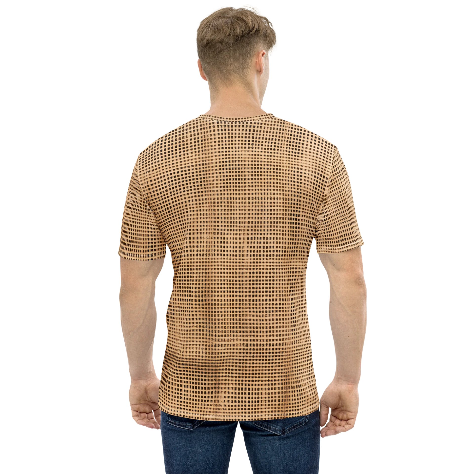 Custom Burlap Texture All-Over Print Tee product image (3)