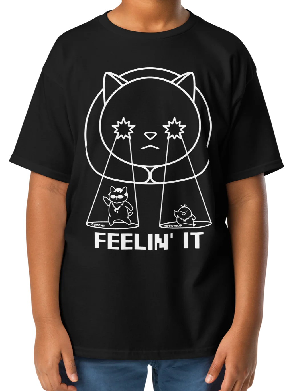 Goromi the Cat (Surreally Spotlighted Dancing) - Unisex Youth Heavyweight T-shirt product image (6)