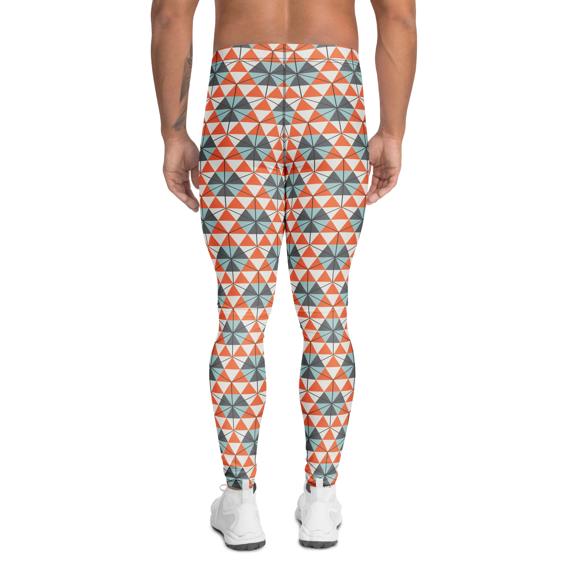 Comfortable Men's Leggings Colorful Triangles product image (2)