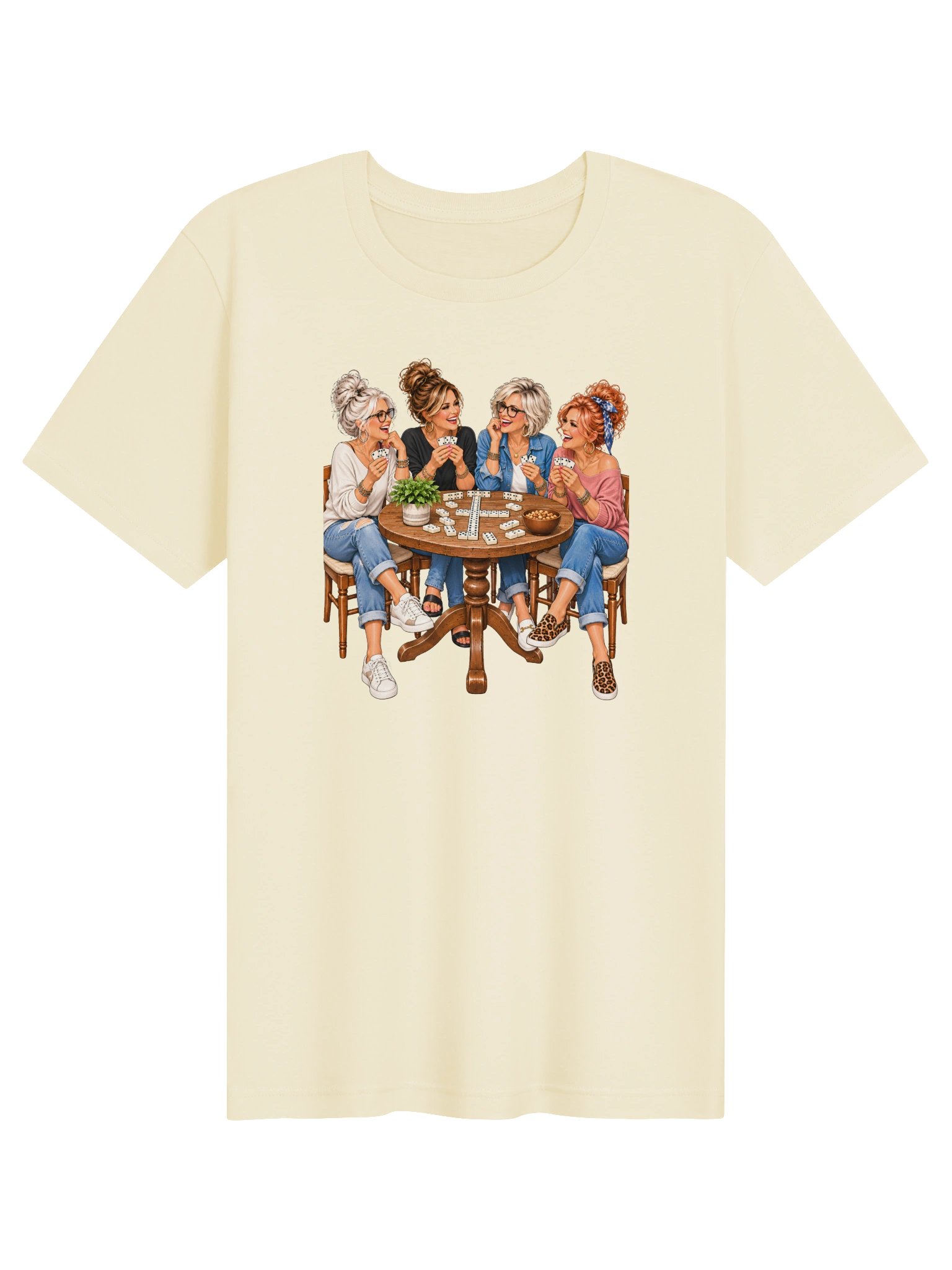 Domino Ladies Game Night T-Shirt | Friends Playing Dominoes Tee | Girls' Game Night Shirt product image (7)