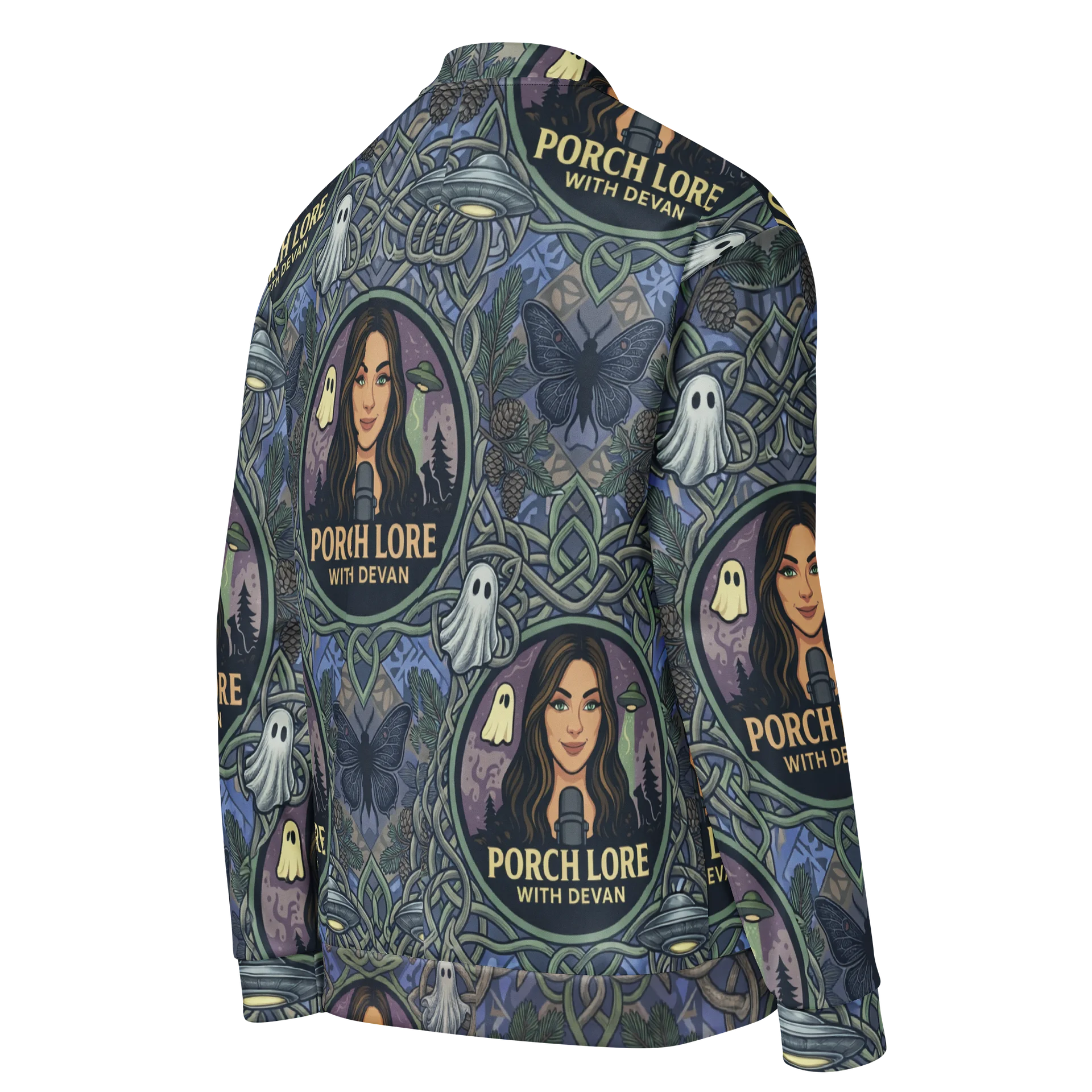 PORCH LORE DEVAN PERIWINKLE MOTH BOMBER JACKET product image (4)