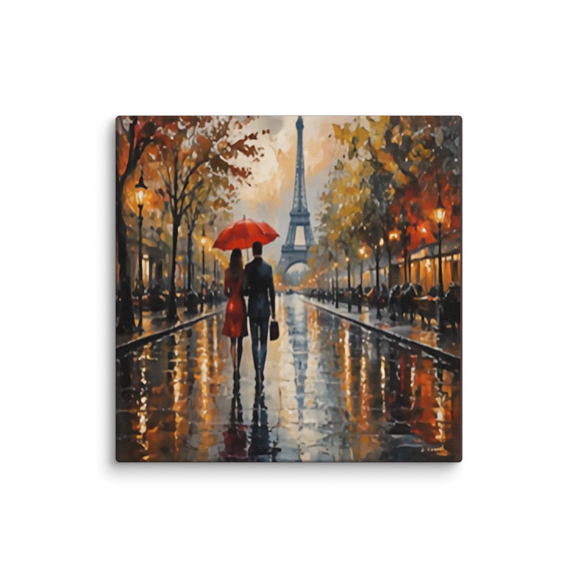 A Symphony in Slate: Rainy Day in Paris Canvas product image (1)