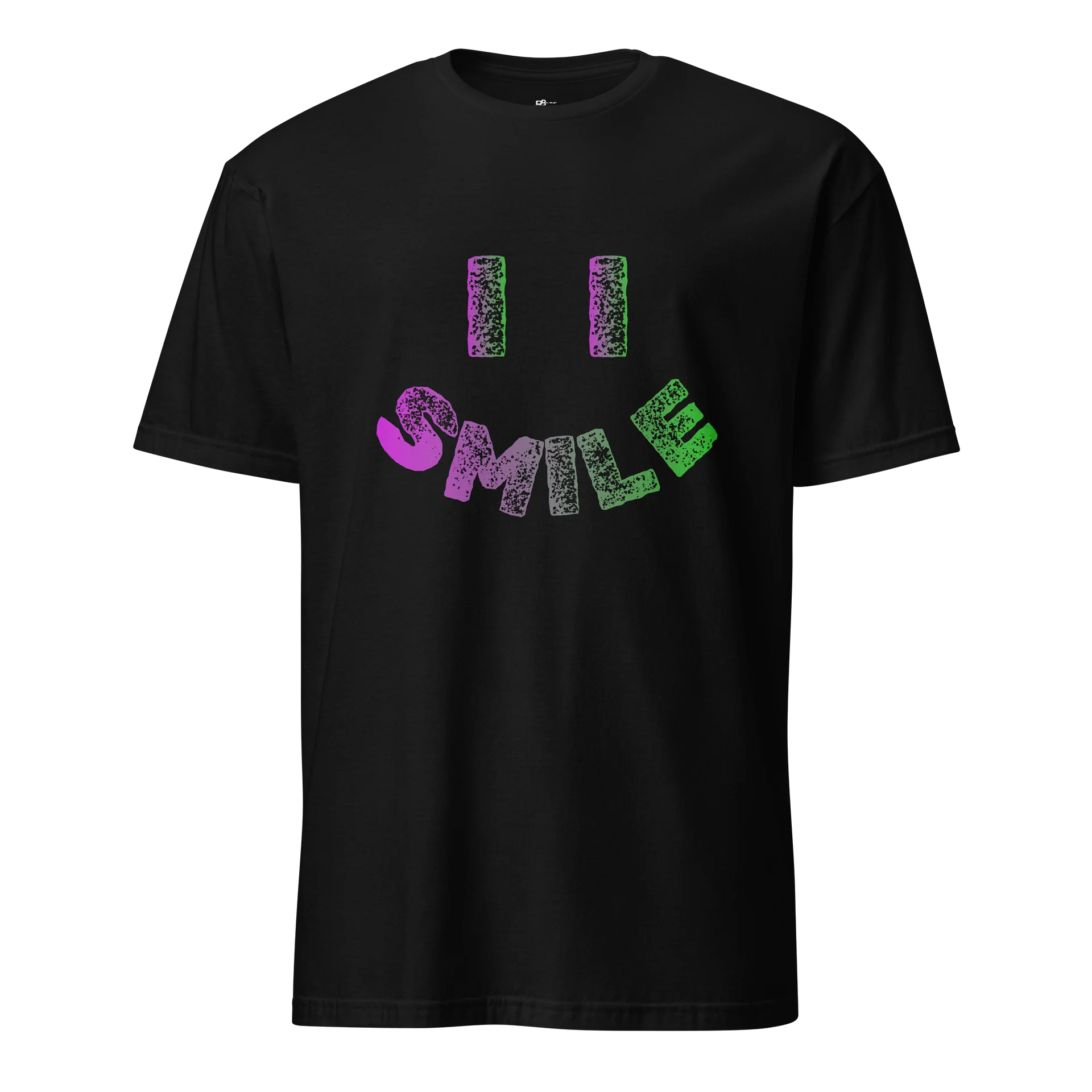 NEON MAGENTA GREEN SPECKLED SMILE TEE product image (1)