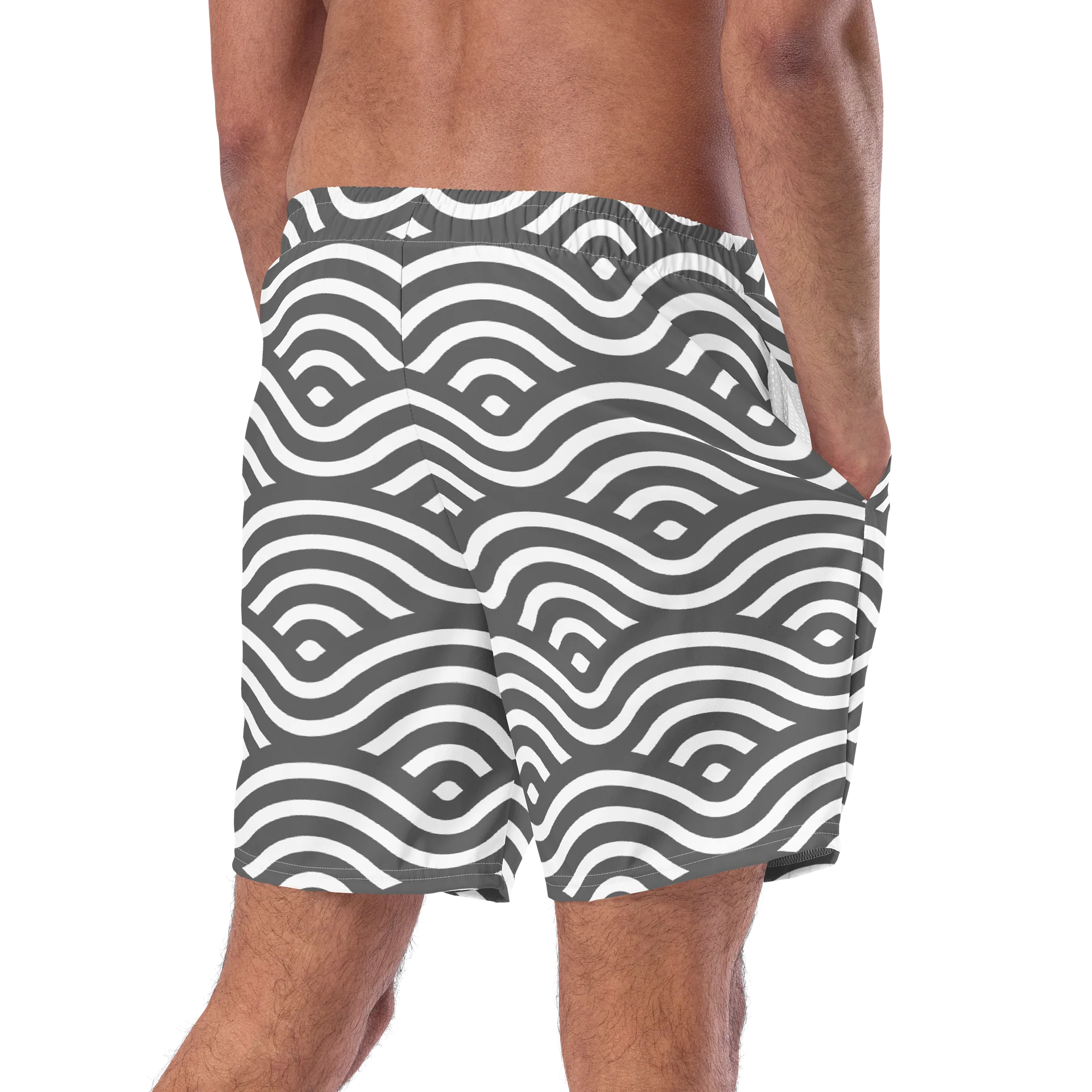 LowkeyFire Wave Pattern Swim Trunks product image (9)
