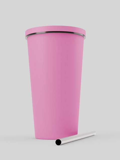 Photo showing Insulated Tumbler with a Straw