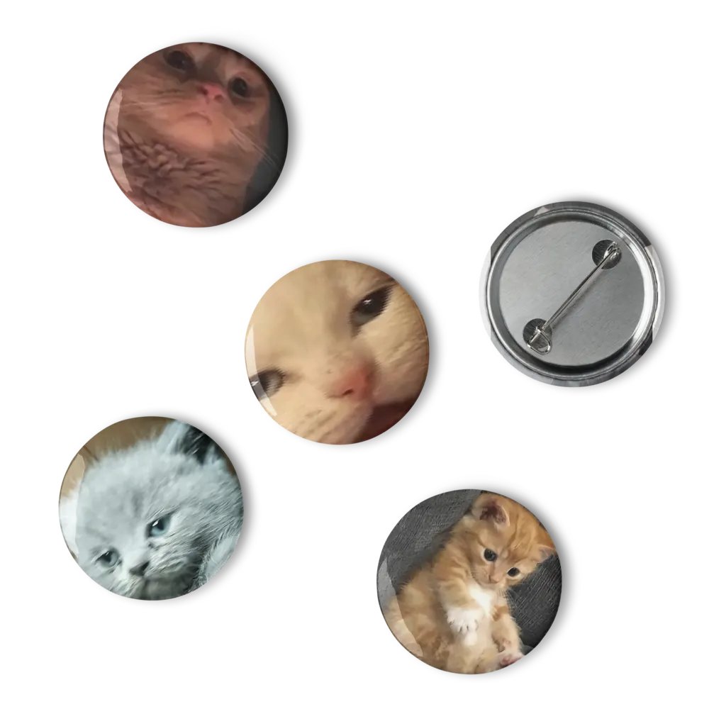 Set of Pin Buttons: Meme Cats 18 product image (6)