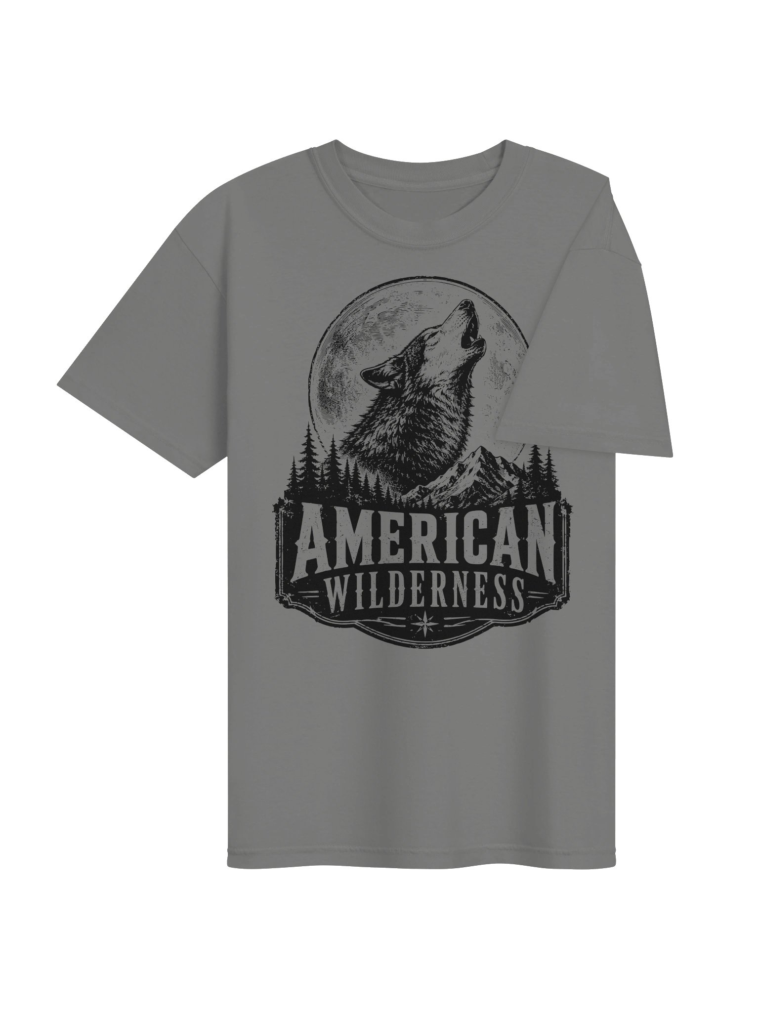 Wolf T-Shirt | American Wilderness Howling Wolf Graphic Tee Nature Gift product image (30)