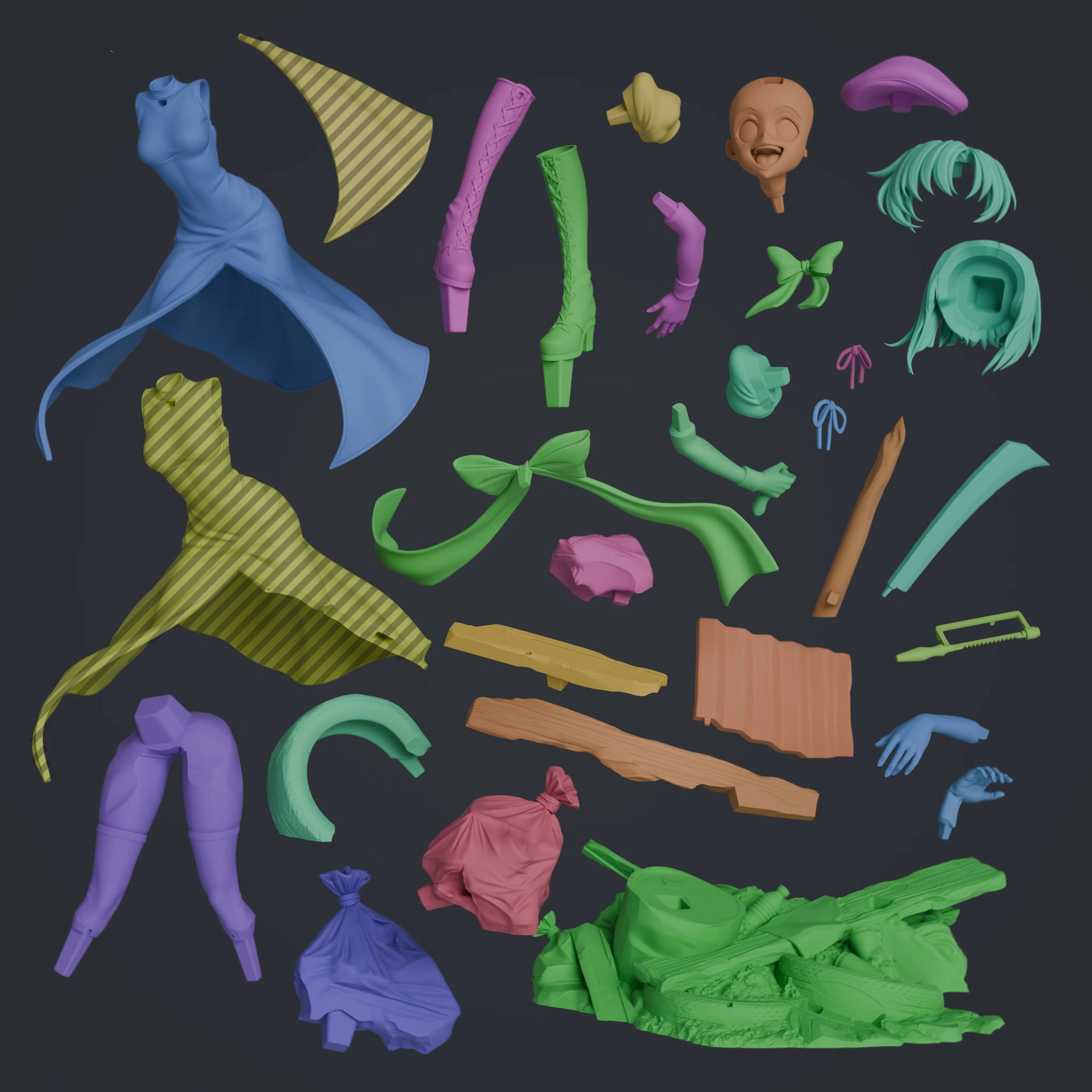 [When They Cry] Rena Ryuugu 3D Printable Model STL product image (6)
