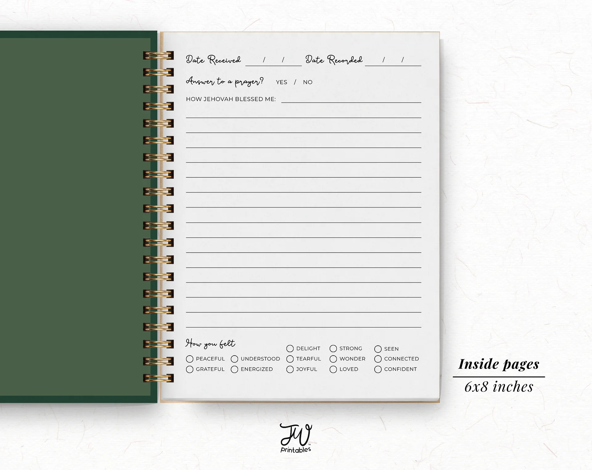 100 Blessings From Jehovah Prompted Journal product image (2)