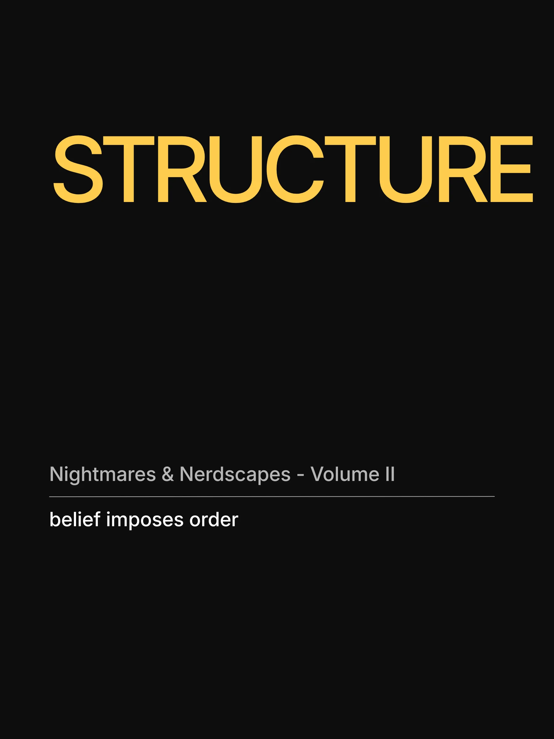 Nightmares & Nerdscapes Volume II - STRUCTURE product image (1)