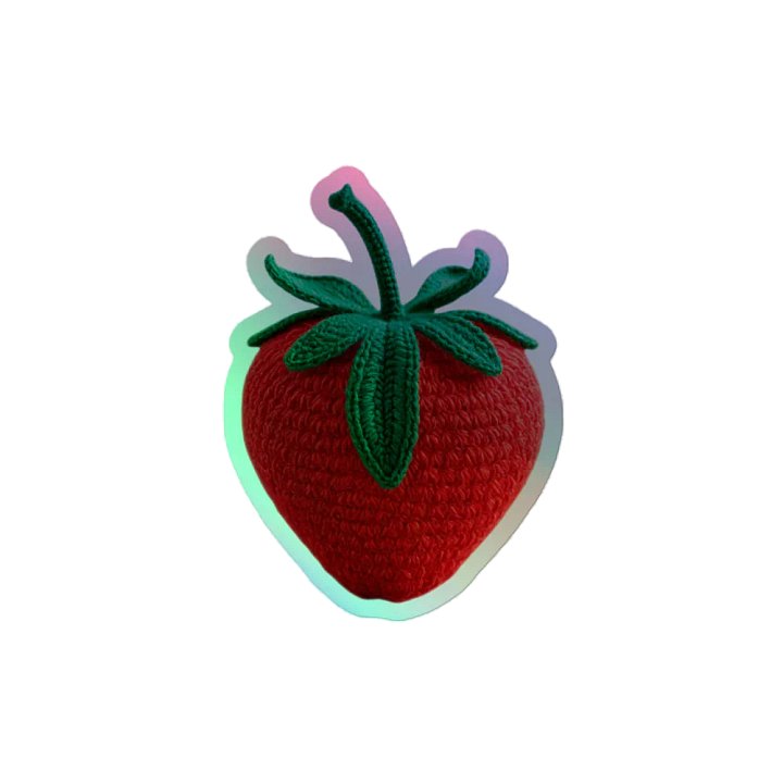 CozyAvocado Kiss-Cut Holographic Sticker Sheet Strawberry #1 product image (2)