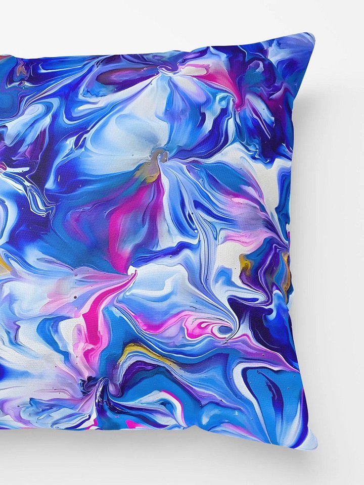 Ocean Blossoms Fluid Art Cushion product image (3)