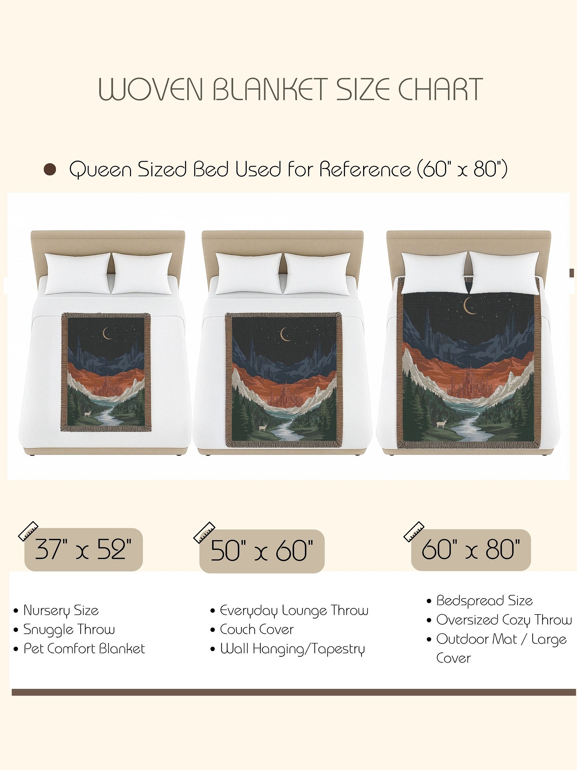 Mystical Mountain Kingdom Woven Fringe Throw product image (6)