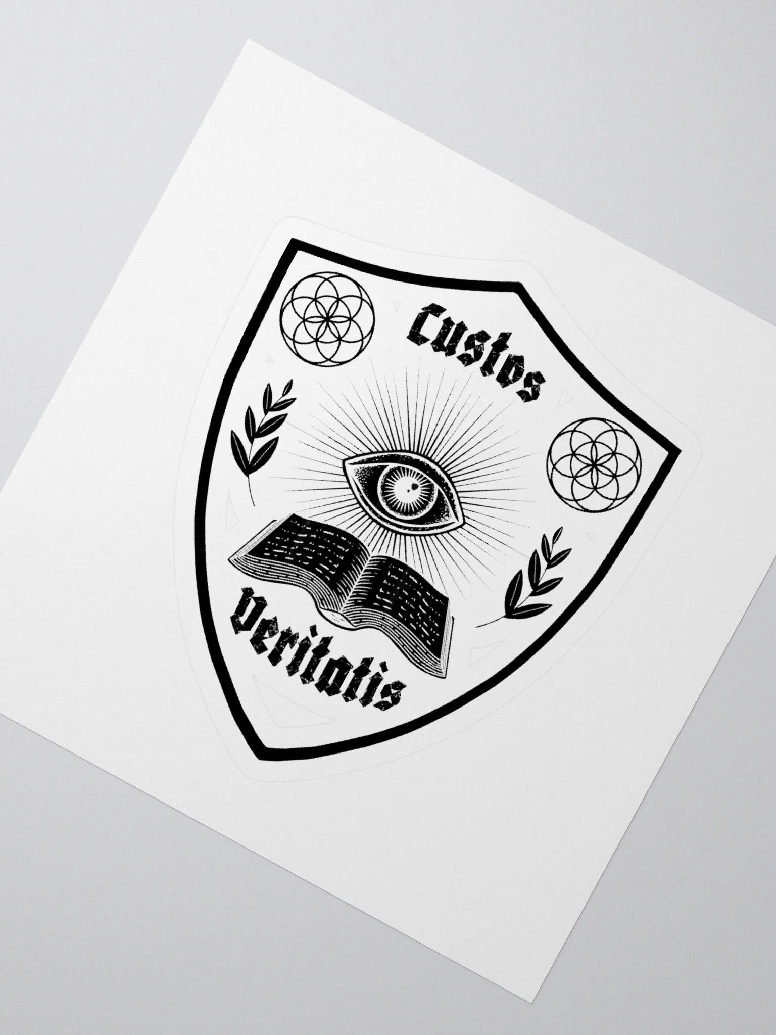 Custos Veritatis Sticker Black & White product image (2)