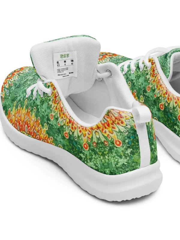 Golden Mandala Energy: Emerald Breeze Women's Athletic Shoes product image (6)