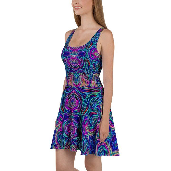 Neon Labyrinth Skater Dress product image (1)