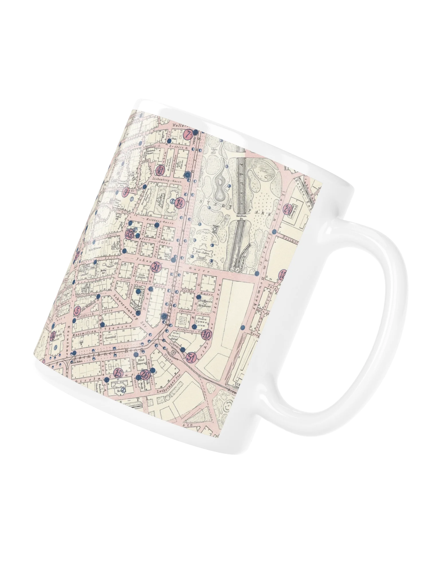 Vintage City Map Glossy Mug product image (4)