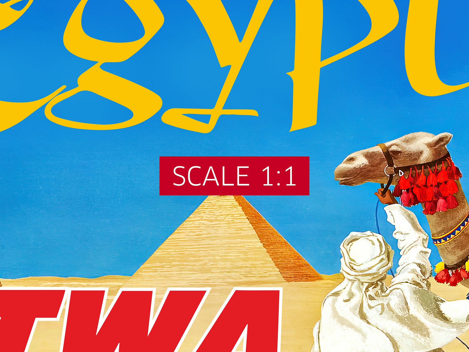 Egypt Cairo, TWA 1950 — retro vintage travel poster product image (5)