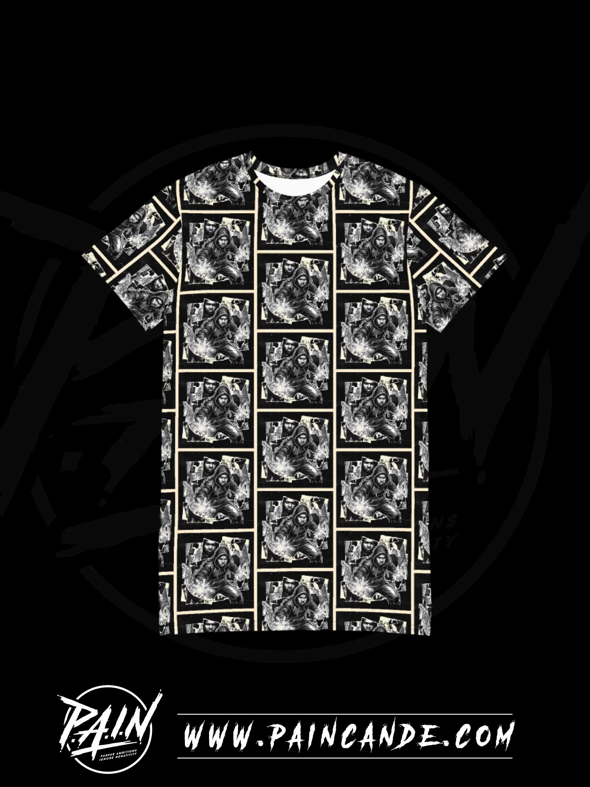 Cloaked Fantasy All-Over Print T-Shirt Dress product image (1)