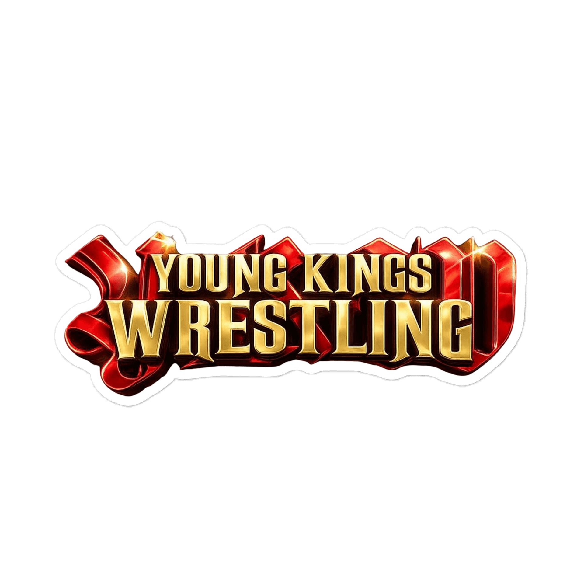 Young Kings Wrestling Logo Die-Cut Sticker product image (1)