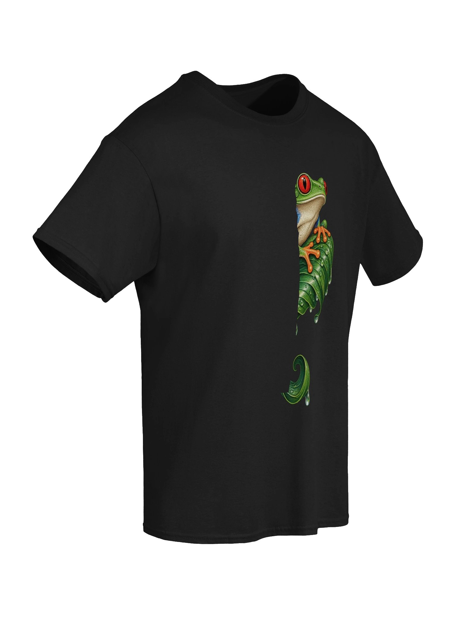 Red-Eyed Tree Frog T-Shirt – Tropical Leaf Wildlife Art product image (6)