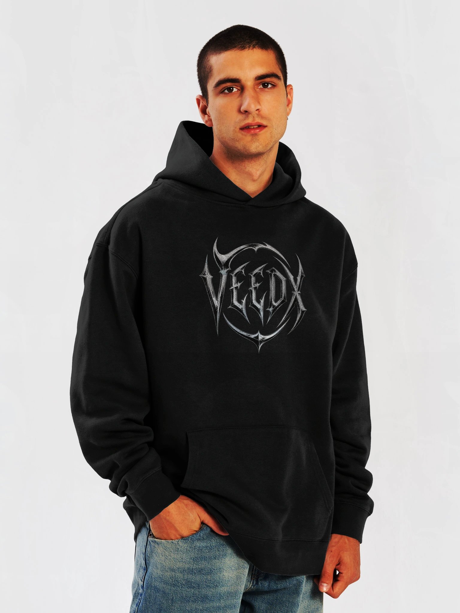 Veedx Distressed Gothic Sigil Oversized Hoodie product image (7)