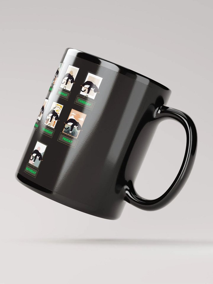 Cats Days of The Week Black Mug product image (4)