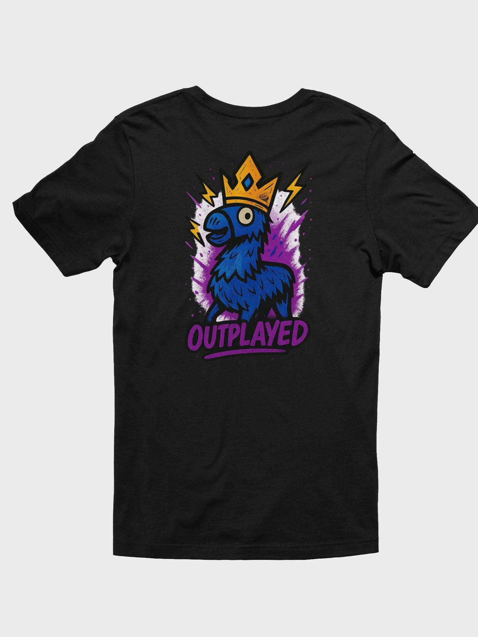 Outplayed Crown Llama Tee – Badge Front / Full Back Print product image (2)