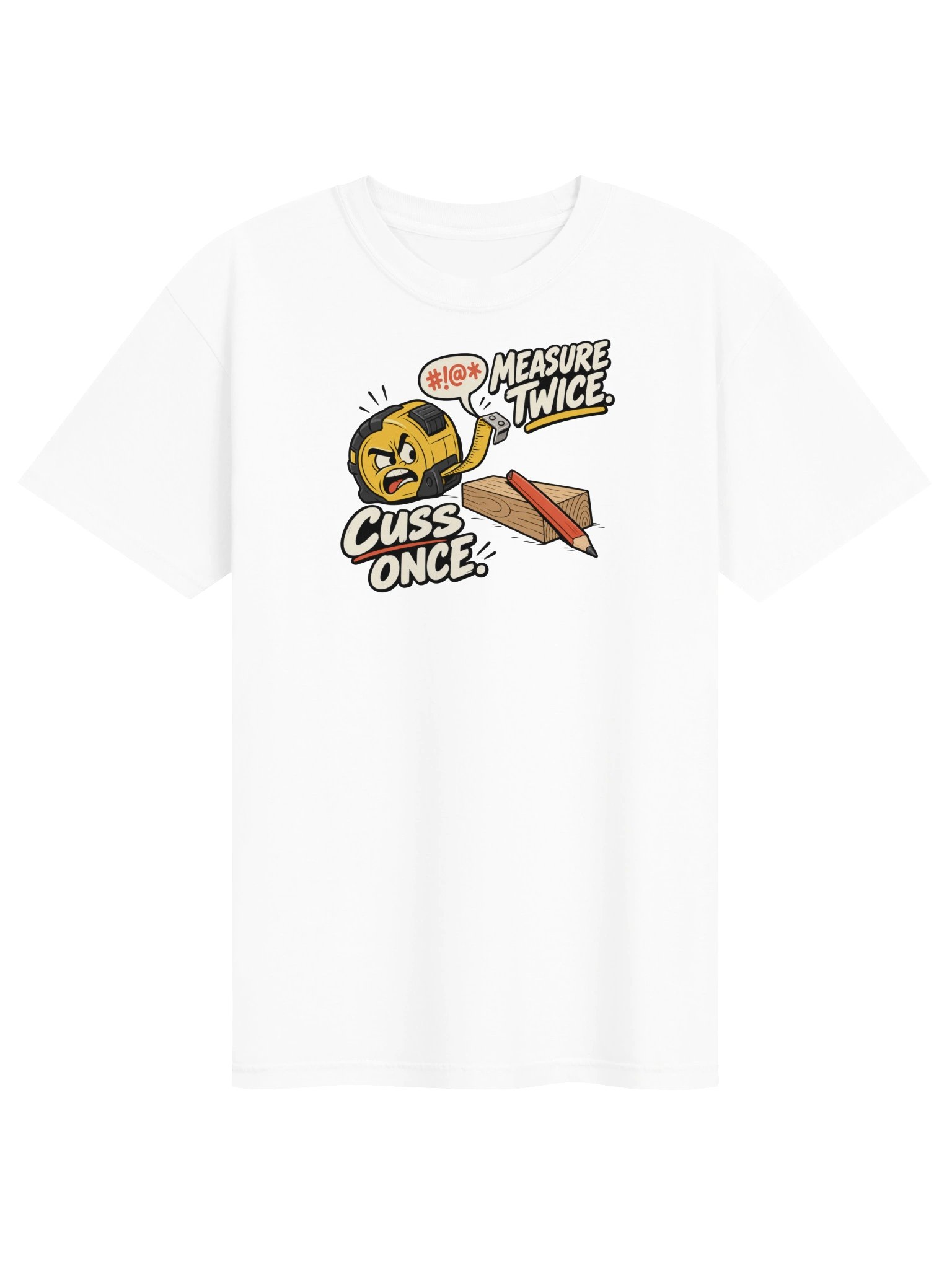 "Measure Twice. Cuss Once." Heavyweight T-Shirt product image (1)