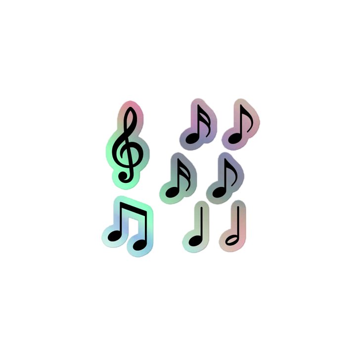 Holographic Notes Sticker Sheet product image (1)