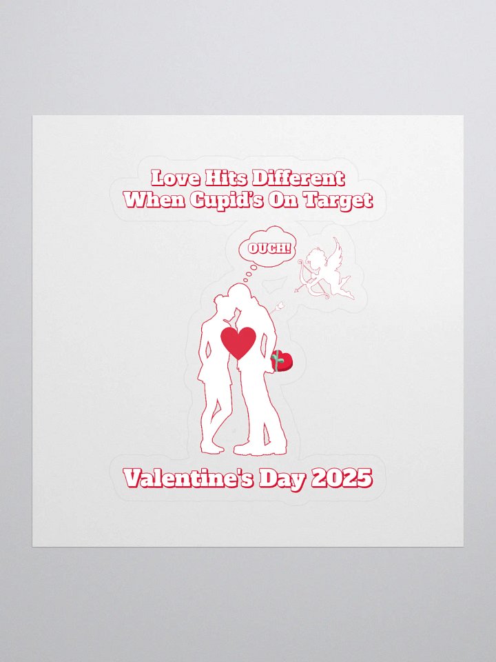 When Cupid's On Target Valentine's Day Sticker product image (1)