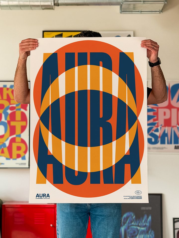 "AURA" Typography Print Poster (Unframe) product image (2)
