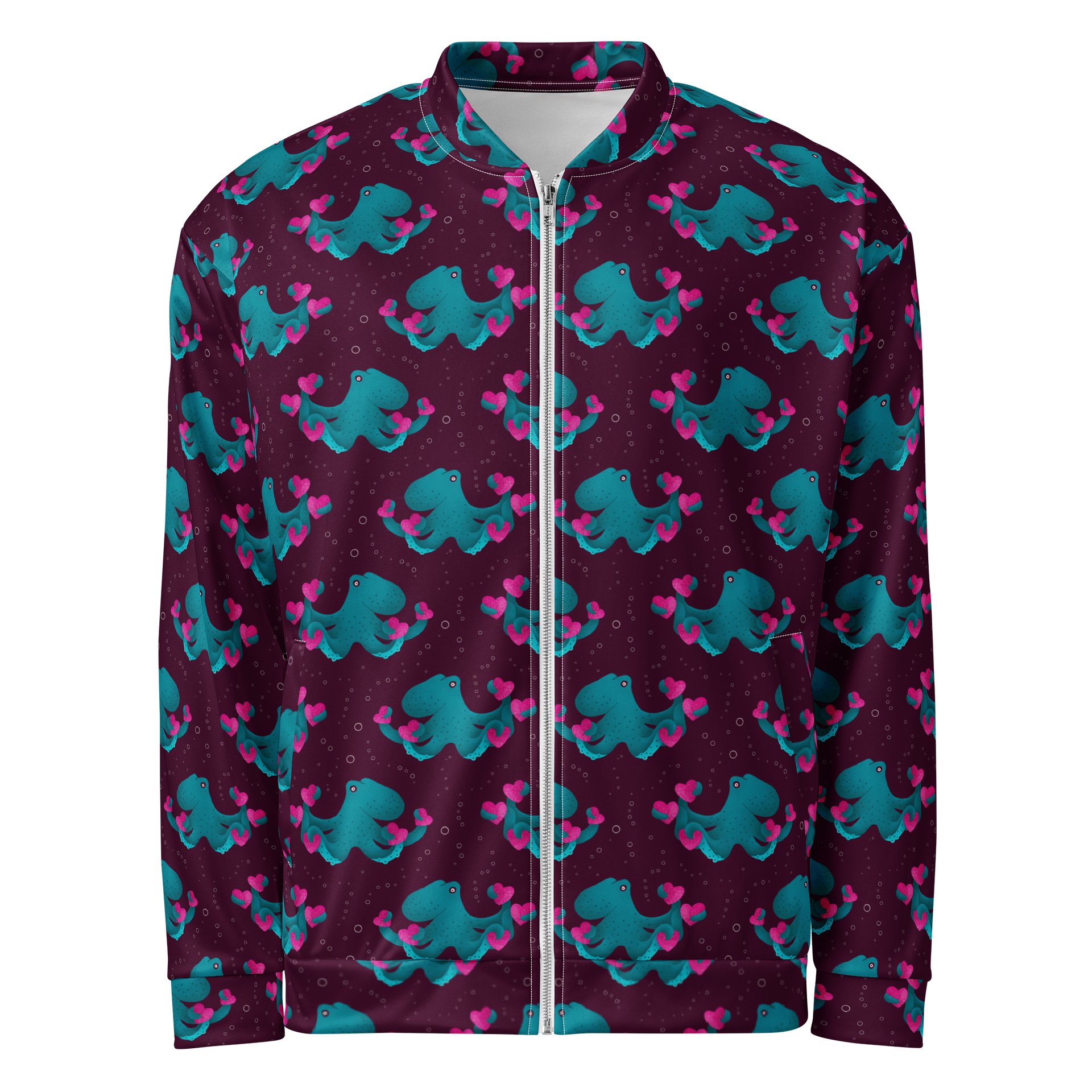 Octopus and Hearts Bomber Jacket product image (1)