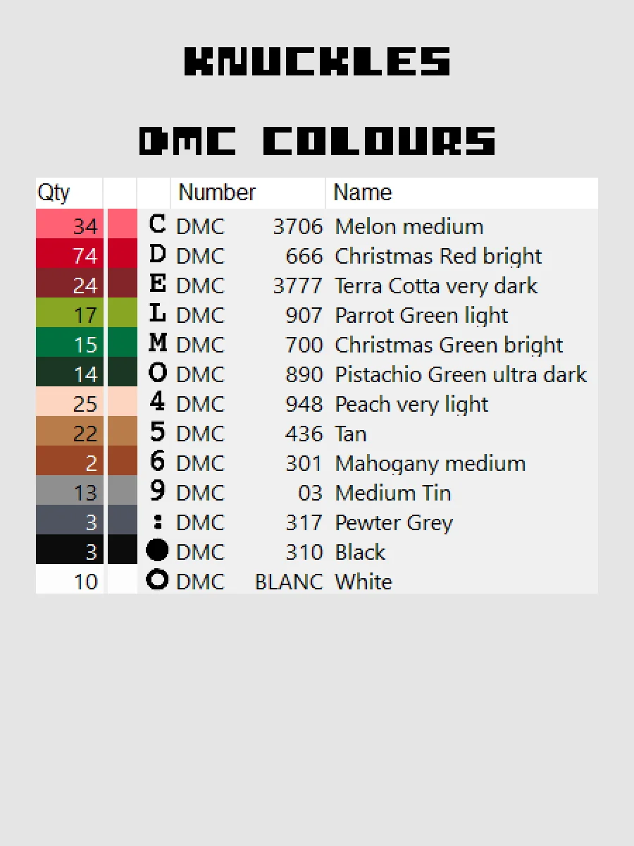Knuckles Pixel Art product image (4)