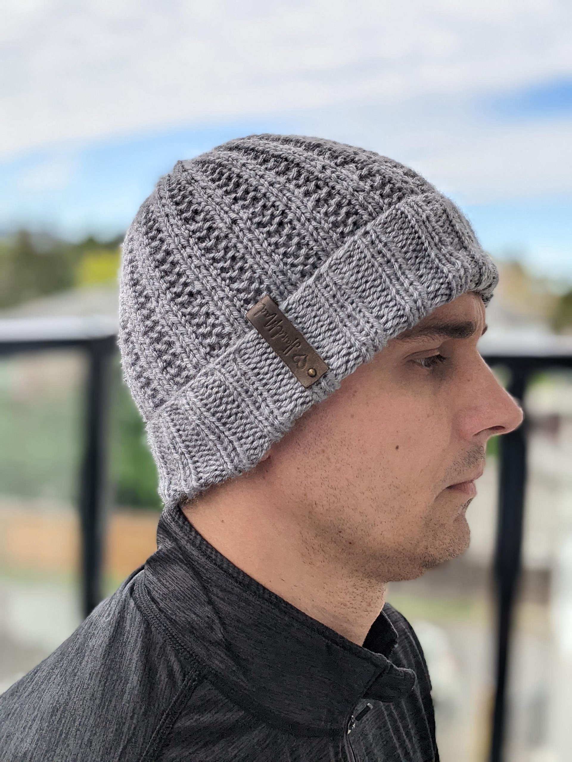 Knit Ribbed Men's Hat Pattern product image (2)