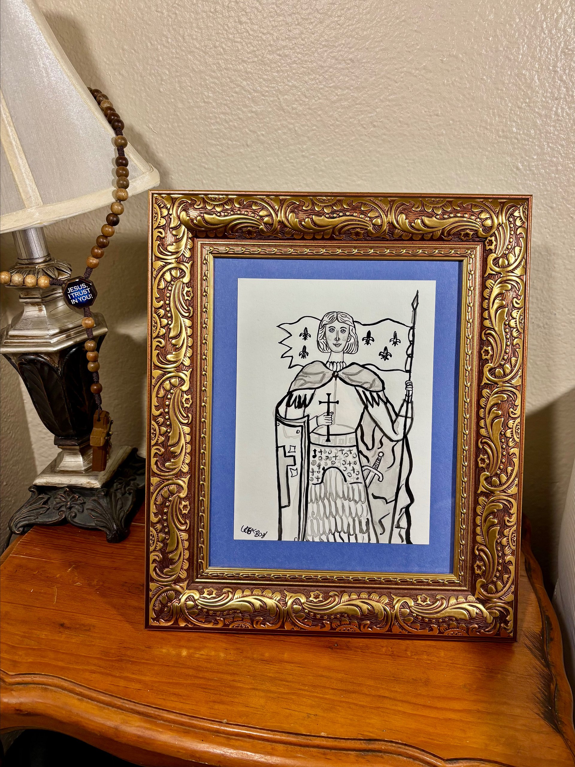St. JOAN OF ARC Framed Ink Drawing product image (5)