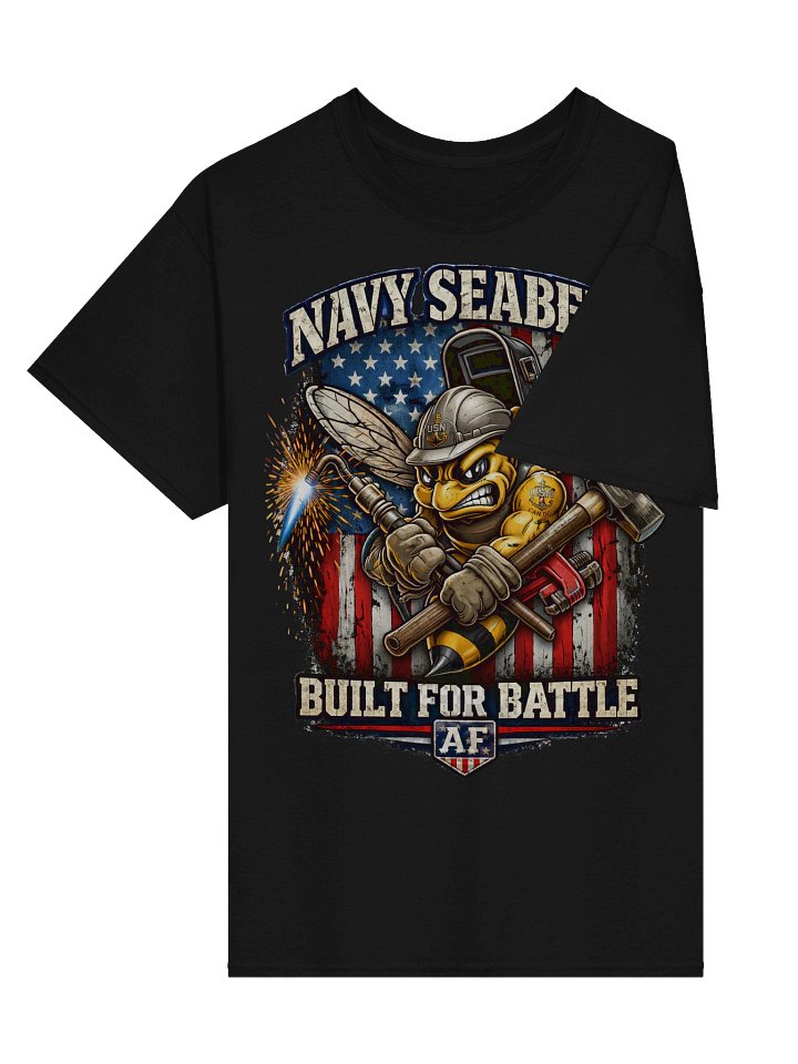 Navy Seabees “Built for Battle” Patriotic T-Shirt | American Freedom Series product image (2)