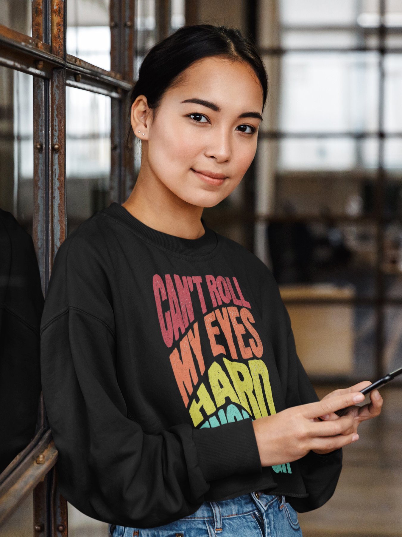 Can’t Roll My Eyes Hard Enough Crewneck Sweatshirt product image (3)