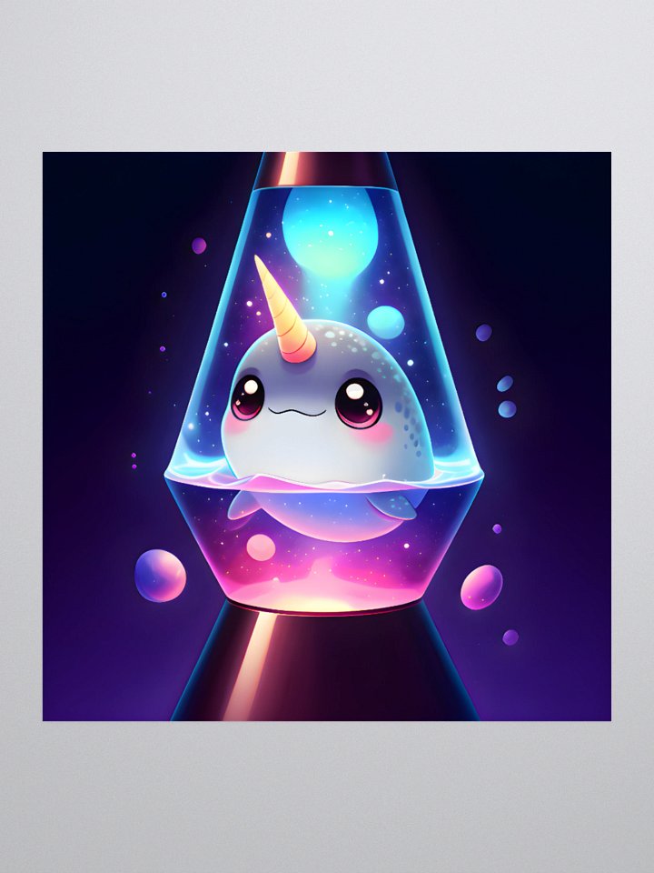 Narwhal Lava Lamp Kiss Cut Stickers product image (1)