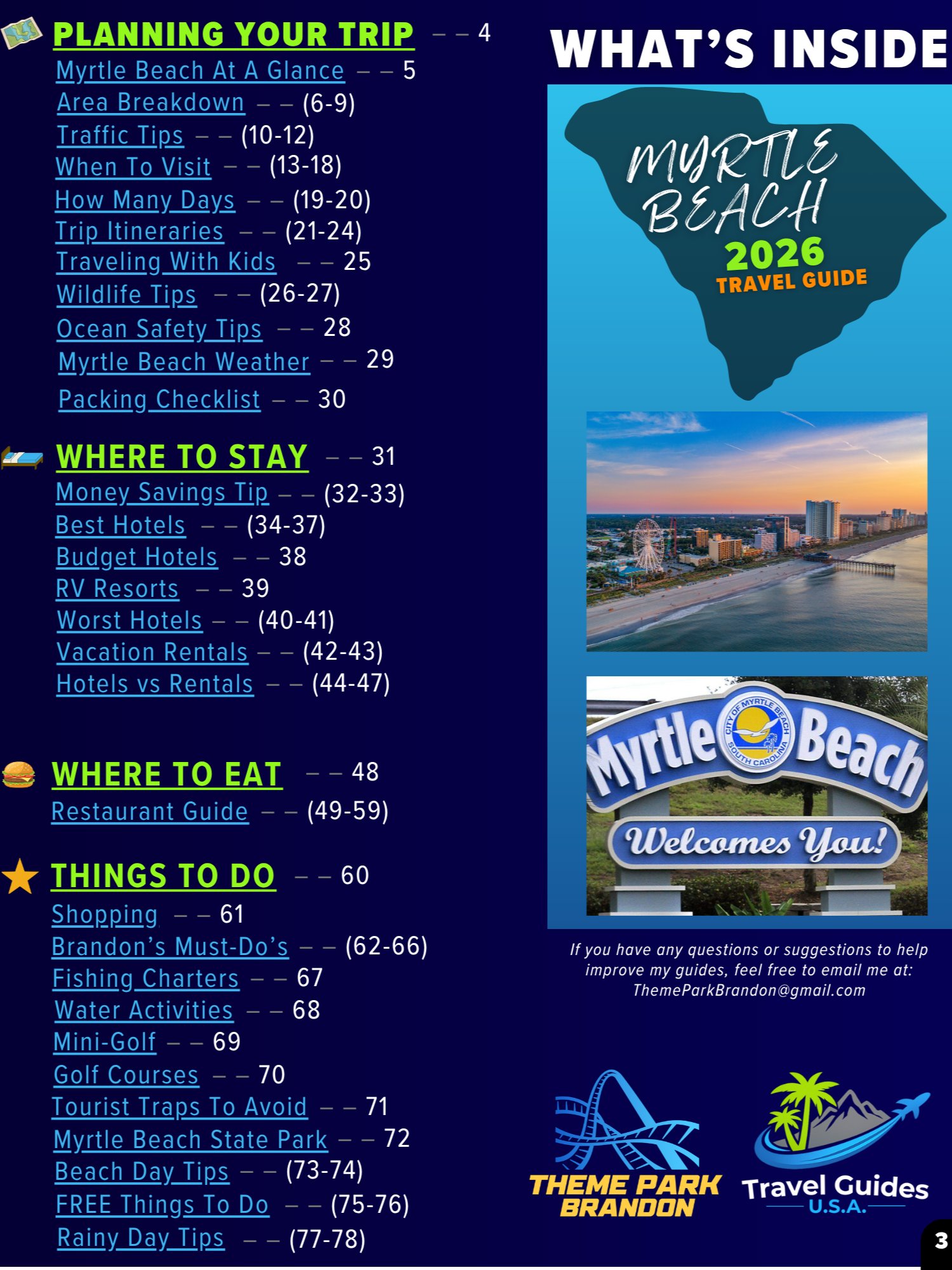 Myrtle Beach Travel Guide 2026 | 79-Page Printable Digital PDF, Instant Download product image (3)