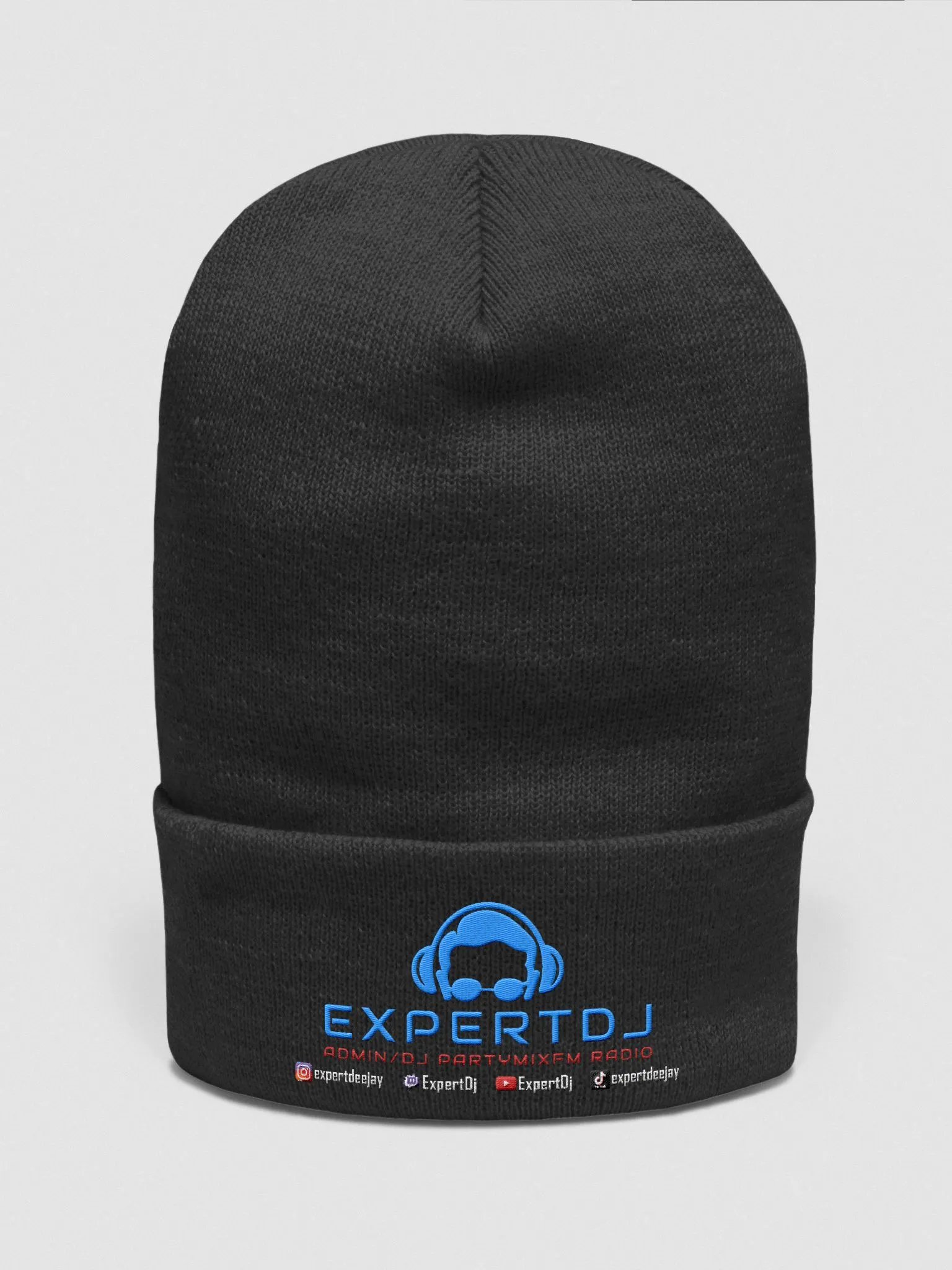 Cuffed Beanie ExpertDj Large Logo product image (1)